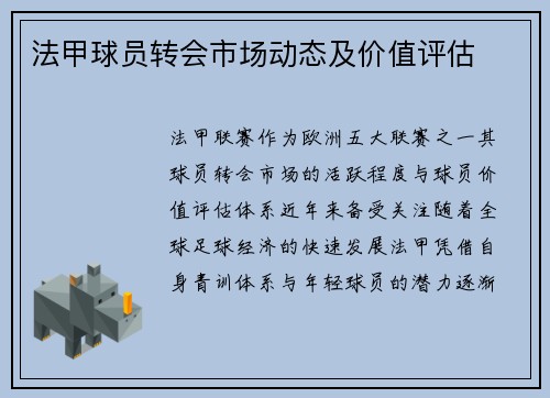 法甲球员转会市场动态及价值评估